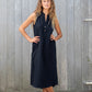 cotton double gauze maxi dress
