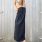 black double gauze cotton dress