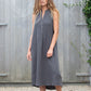charcoal ellen cotton gauze dress
