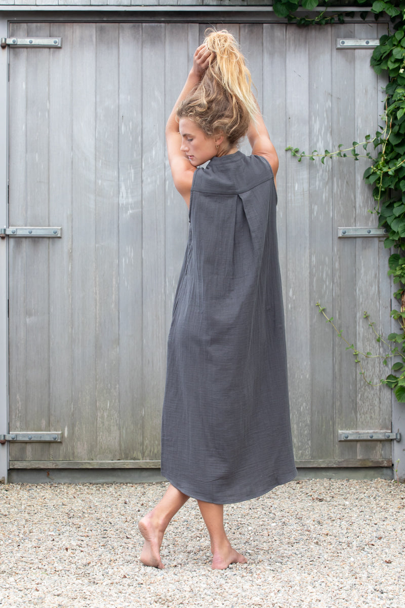 New Ellen Dress in Cotton Double Gauze