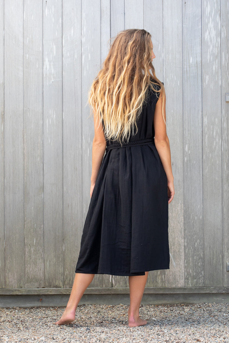 Summer Henley Dress in Cotton Double Gauze Artisan Privilege Summer Henley Dress in Cotton Double Gauze Artisan Privilege