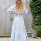 Elinor Dress in Woven Pinstripe