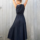 black double gauze dress