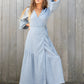 New Melanie Dress in Woven Pinstripe