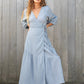 New Melanie Dress in Woven Pinstripe