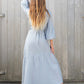 New Melanie Dress in Woven Pinstripe