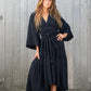 kimono dress in linen
