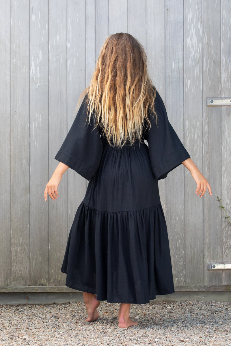 kimono dress in cotton