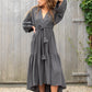 charcoal kimono dress in cotton