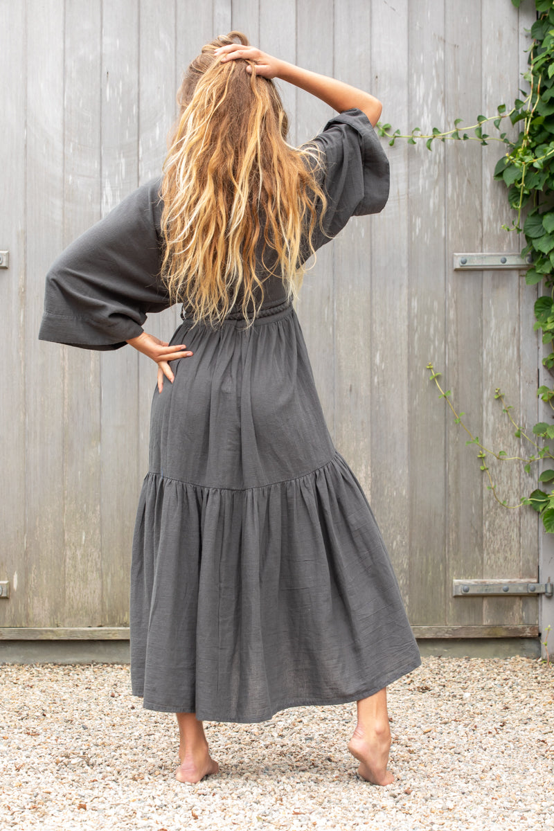 Kimono Dress in Cotton Linen