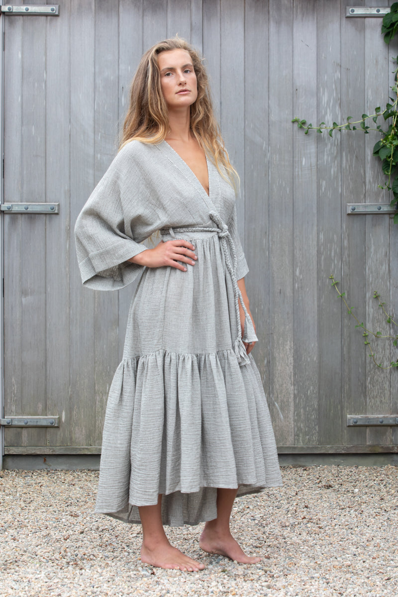 woven kimono dress