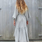 woven pinstripe dress