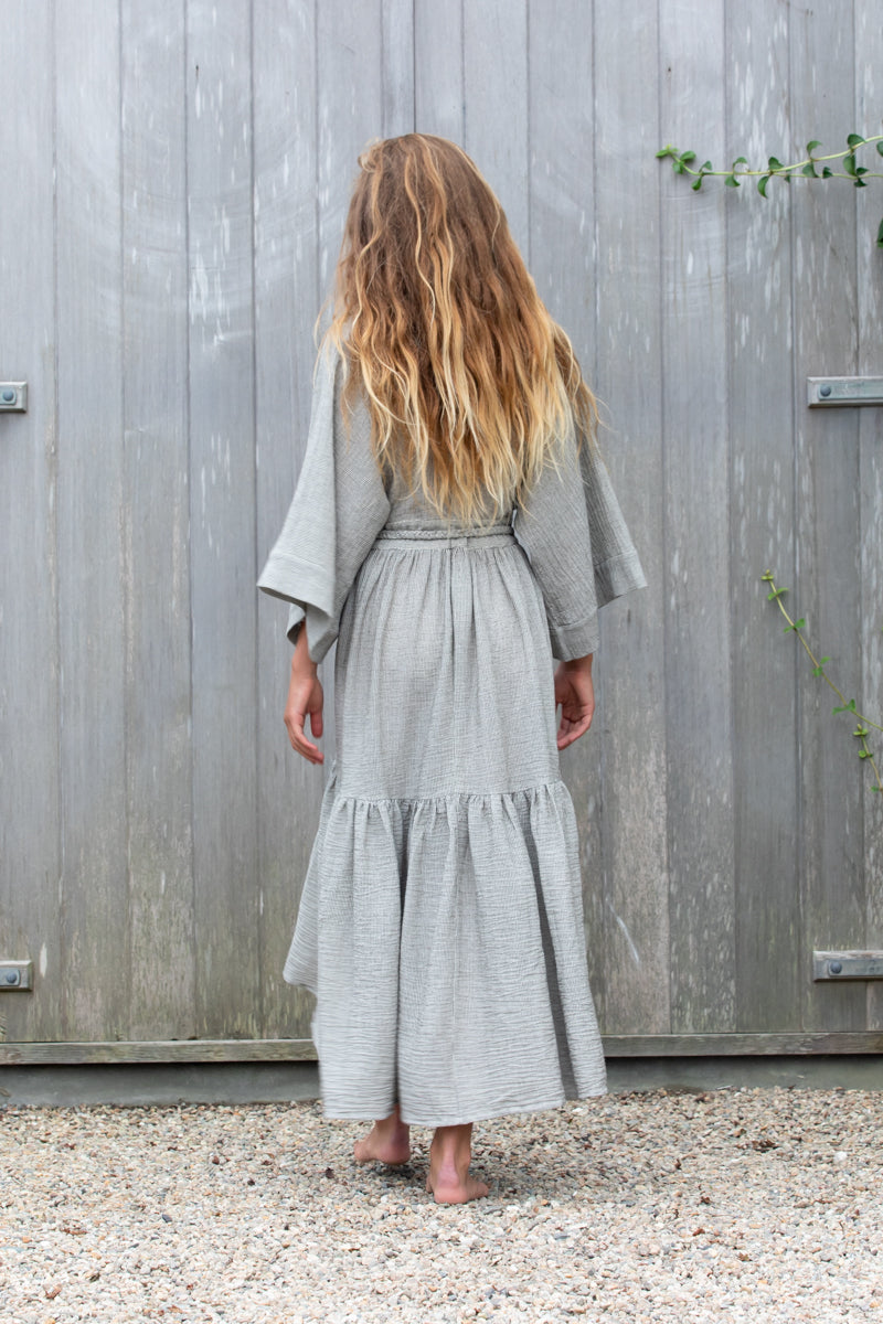woven pinstripe dress