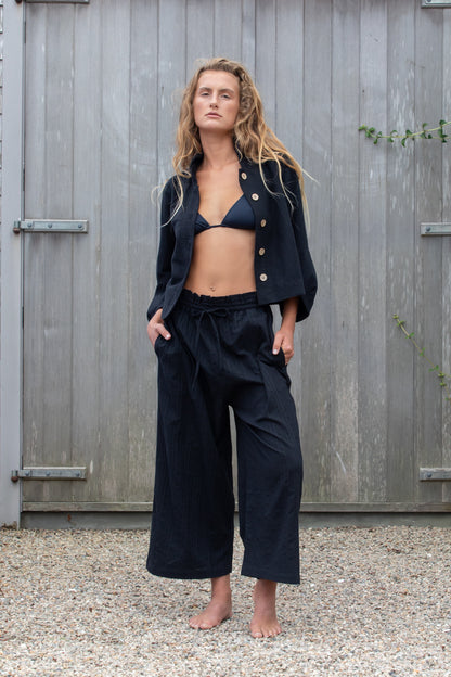 black cotton blend jacket