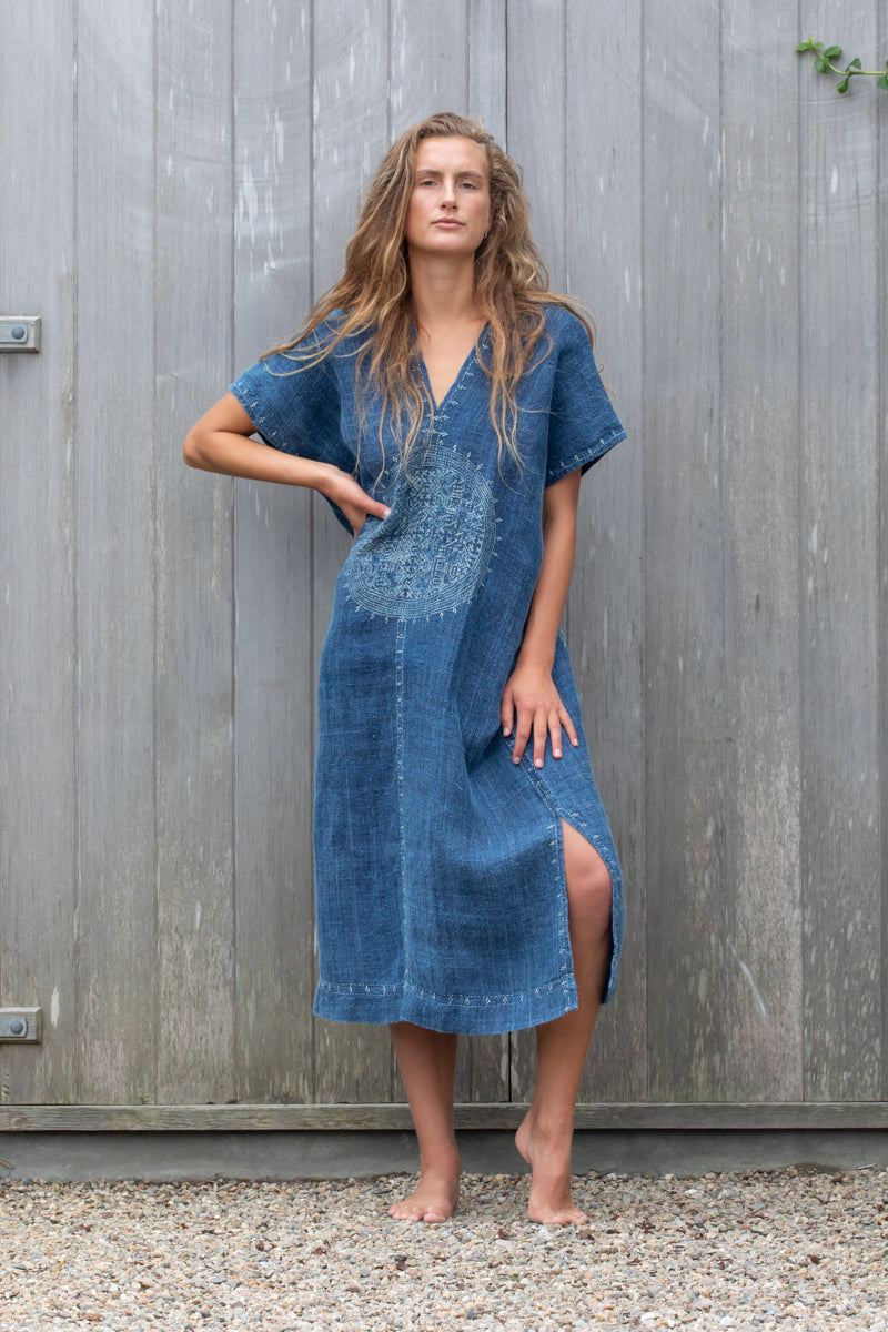 V-caftan dress