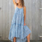 cobalt tiered dress