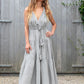 artisanprivilege double v tiered dress