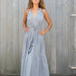 double v tiered dress woven