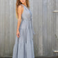 tiered dress pinstripe