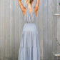 double v dress back view