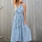 double v tiered dress